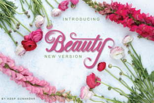 Beauty Pink Flowers: A Charming Script Font