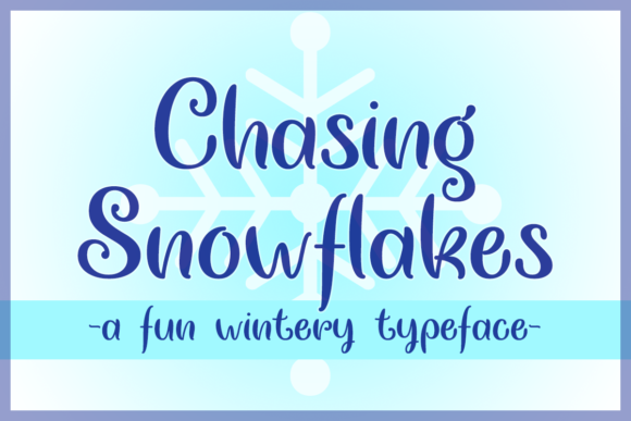 Chasing Snowflakes Font for Editorial Design