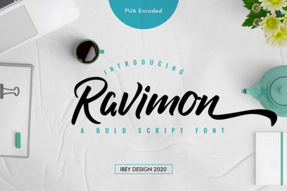 Ravimon Font: Luxury Handbrush Script for Crafters